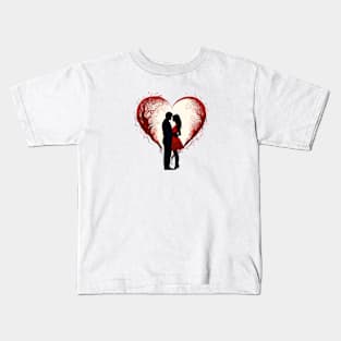 Forever Carried by the Red - Romantic Valentines Day Kids T-Shirt